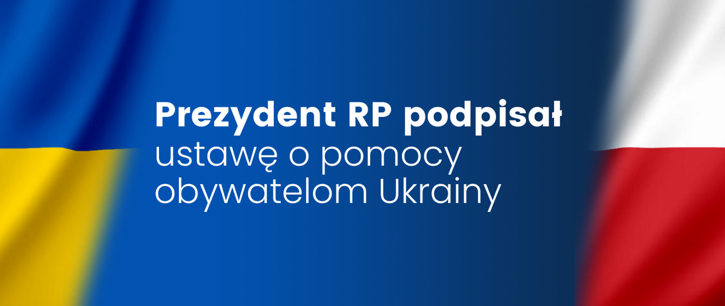 Grafika w kolorze granatowym z flagą Polski i Ukrainy fot. gpv.pl